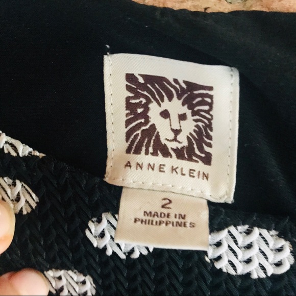 Vintage Anne Klein Polka Dot Black Dress - Picture 4 of 4